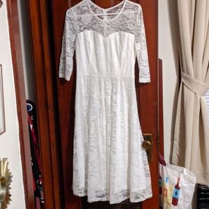 White lace dress